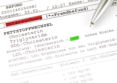 Ausschnitt aus einem Laborbericht