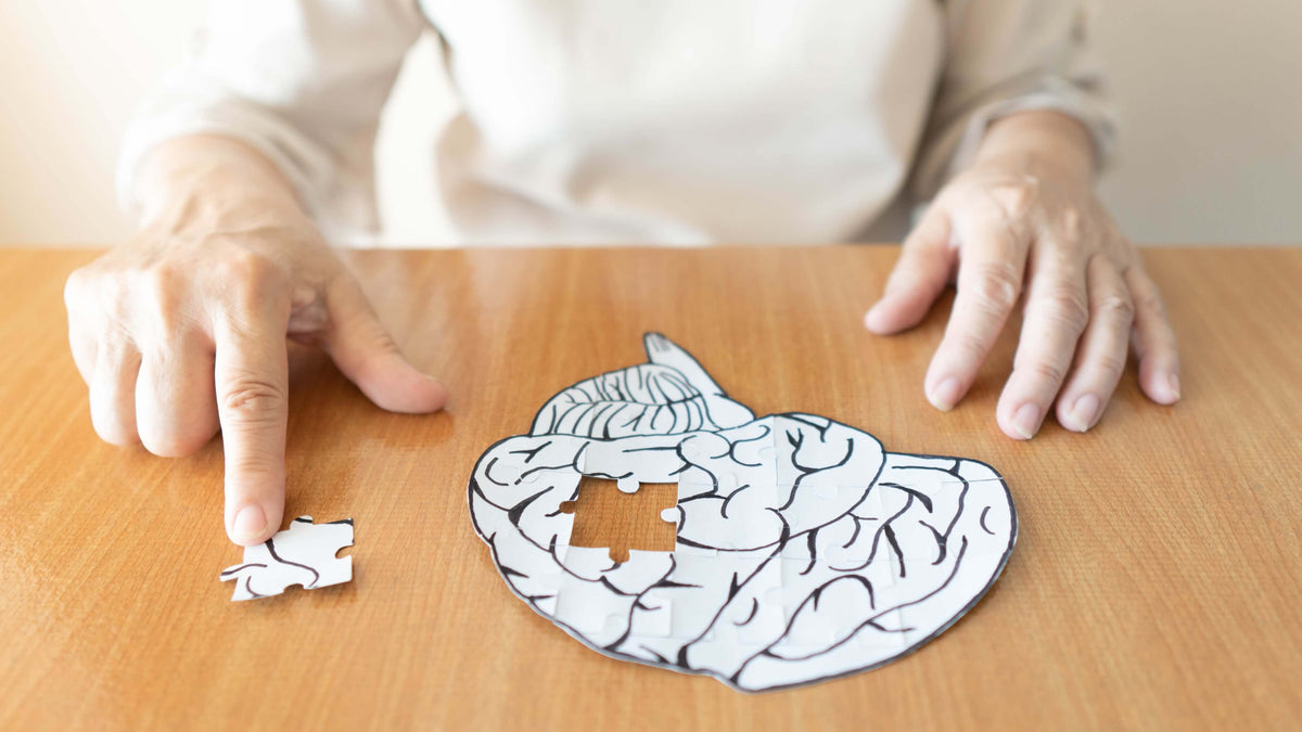 Puzzle des Gehirns - Demenz