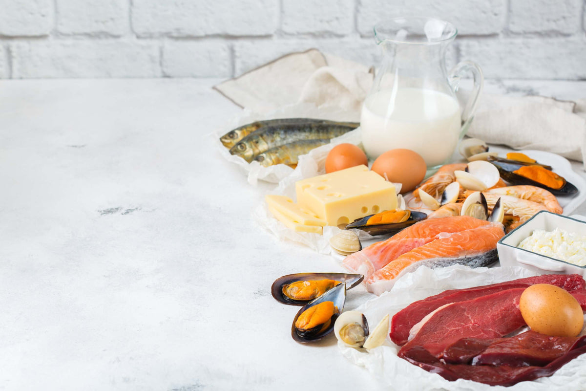 Tierische Lebensmittel mit Vitamin B12