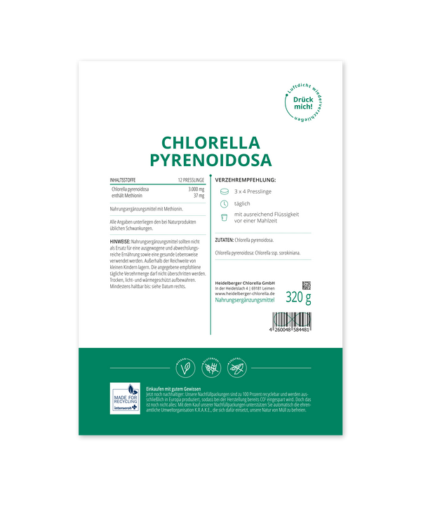 Chlorella Pyrenoidosa Presslinge
