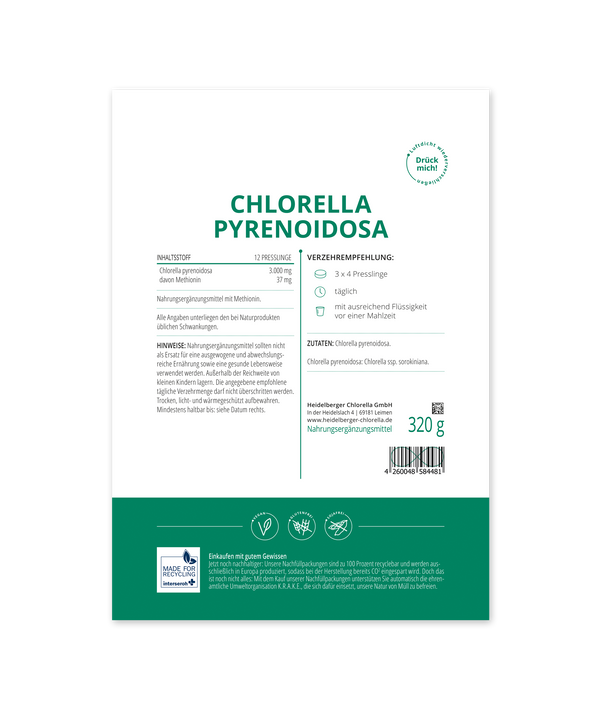 Chlorella Pyrenoidosa Presslinge