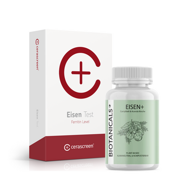 Eisen-Test von cerascreen, Eisen+ von Biotanicals