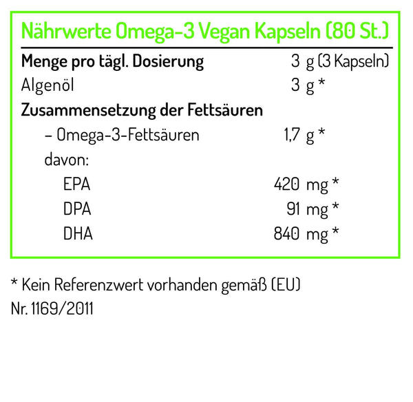 Vegane Omega-3-Kapseln