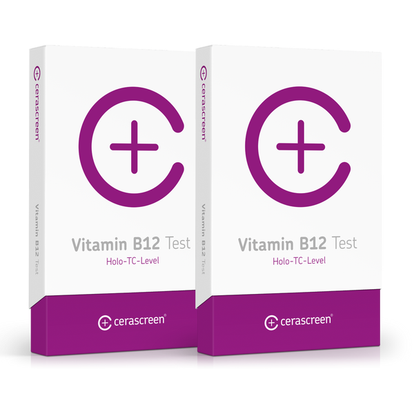 Verpackung des Doppelpackung Vitamin B12 Tests von cerascreen