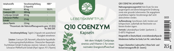 Q10 Coenzym Kapseln