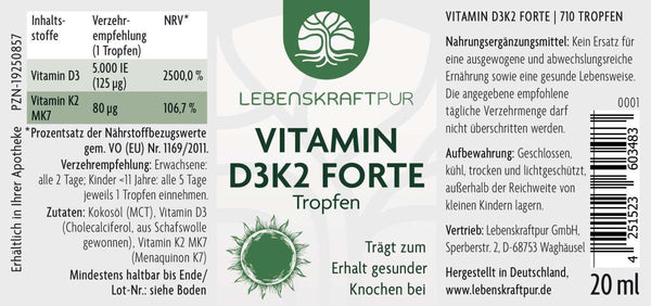 Vitamin D3K2 Forte Tropfen
