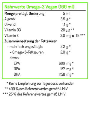 Veganes Omega-3 Öl (Zitrone)