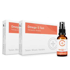 2x Omega 3 Tests + Omega 3 spray - 30ml von cerascreen