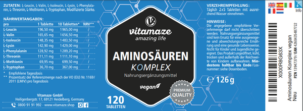 Aminosäuren Komplex Tabletten