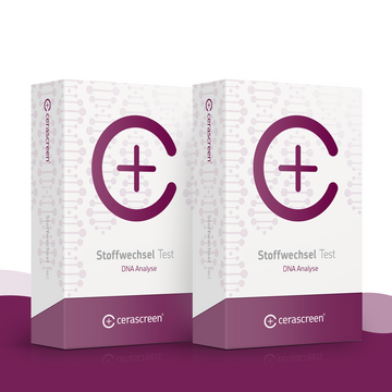 cerascreen Stoffwechsel Test Doppelpack – zwei DNA Testkits zur Analyse des Stoffwechsels und individuellen Ernährungsoptimierung