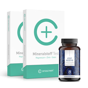 2 Mineralstoff Tests von cerascreen, Kraftreserve Magnesium Komplex von Naturtreu