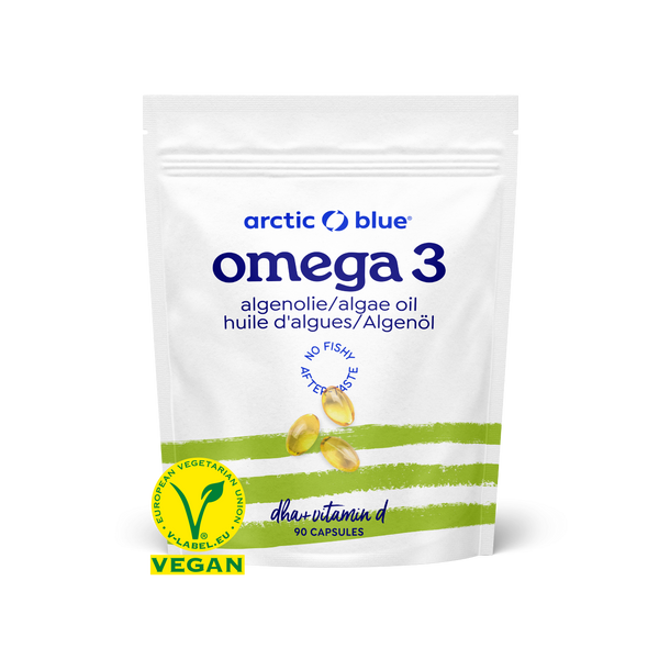 Veganes Omega-3 + Vitamin-D3-Kapseln