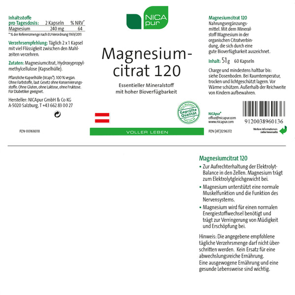 Magnesiumcitrat 120