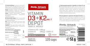 Vitamin D3 Depot Kapseln (D3 + K2) Doppelpackung