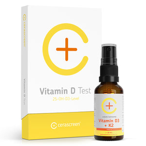 Vitamin D Test + Liquid Sunshine Vitamin D3K2 Spray - 30ml von cerascreen