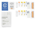 Inhalt des Unverträglichkeits-Check Plus Testkits von cerascreen: Verpackung, Anleitung, Lanzetten, Plfaster, Probenröhrchen, Desinfektionstuch, Rücksendeumschlag