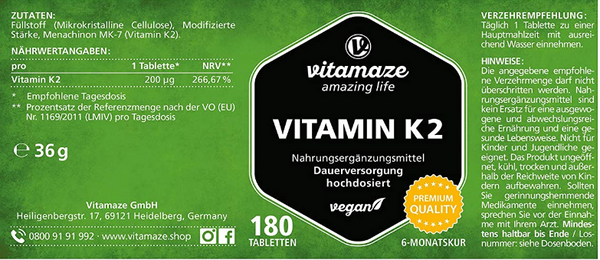 Vitamin K2 Tabletten